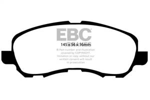 EBC Brakes Yellowstuff pads are high friction coefficient street pads, track capable DP41614R