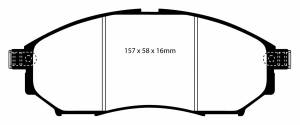 EBC Brakes Yellowstuff pads are high friction coefficient street pads, track capable DP41671R