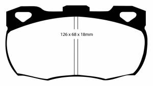 EBC Brakes Yellowstuff pads are high friction coefficient street pads, track capable DP4708R