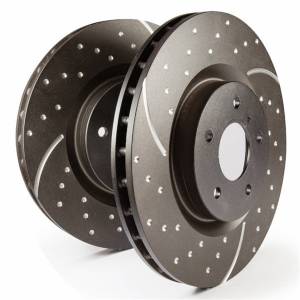 EBC Brakes GD sport rotors have wide aperture slots for cooling, preventing brake fade. GD7583