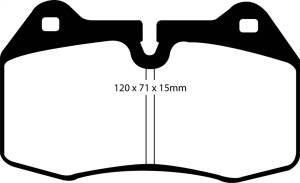 EBC Brakes Yellowstuff pads are high friction coefficient street pads, track capable DP41644R