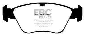 EBC Brakes Yellowstuff pads are high friction coefficient street pads, track capable DP41055R