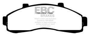 EBC Brakes Yellowstuff pads are high friction coefficient street pads, track capable DP41199R