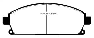 EBC Brakes Yellowstuff pads are high friction coefficient street pads, track capable DP41247R