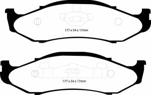 EBC Brakes Yellowstuff pads are high friction coefficient street pads, track capable DP41255R