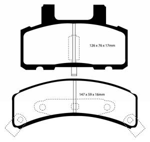 EBC Brakes Yellowstuff pads are high friction coefficient street pads, track capable DP41273R