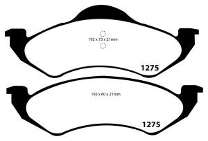 EBC Brakes Yellowstuff pads are high friction coefficient street pads, track capable DP41275R