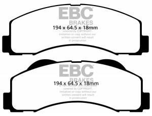 EBC Brakes Yellowstuff pads are high friction coefficient street pads, track capable DP41855R