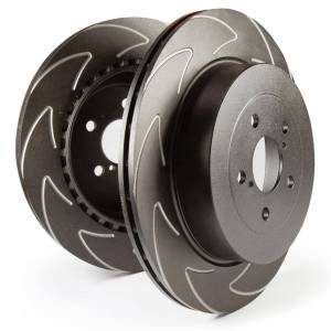 EBC Brakes BSD rotors V pattern improves heat dispersion and pads run cooler over OE style. BSD906