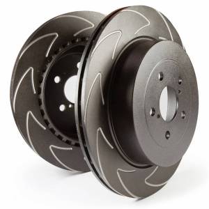 EBC Brakes BSD rotors V pattern improves heat dispersion and pads run cooler over OE style. BSD7214