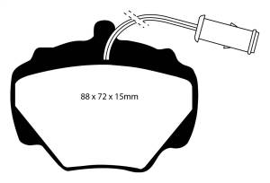 EBC Brakes Yellowstuff pads are high friction coefficient street pads, track capable DP4663R