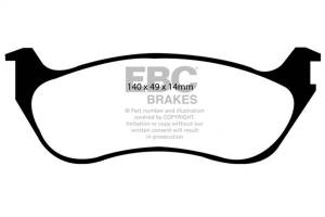 EBC Brakes Yellowstuff pads are high friction coefficient street pads, track capable DP41631R