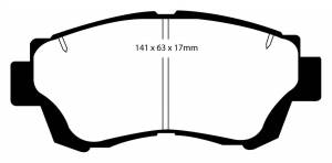 EBC Brakes Yellowstuff pads are high friction coefficient street pads, track capable DP4874R