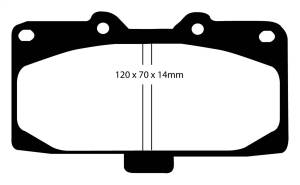 EBC Brakes Orangestuff pads, a full race material for demanding track conditions. DP91200