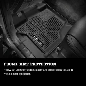 Husky Liners - Husky Liners 15-23 Ford F-150 SuperCrew Cab X-Act Contour Front & 2nd Row Seat Floor Liners - Black - 53498 - Image 4