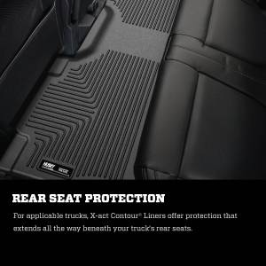 Husky Liners - Husky Liners 15-23 Ford F-150 SuperCrew Cab X-Act Contour Front & 2nd Row Seat Floor Liners - Black - 53498 - Image 5