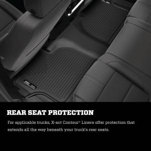 Husky Liners - Husky Liners 09-18 Dodge Ram 1500 Crew Cab X-Act Contour Front & Second Seat Floor Liners - Black - 53608 - Image 3