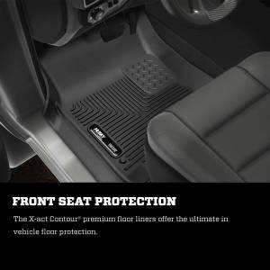 Husky Liners - Husky Liners 19-22 Dodge Ram 1500 Crew Cab X-Act Contour Front & Second Seat Floor Liners - Black - 54608 - Image 5