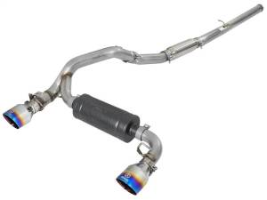 aFe Takeda 3in 304 SS Cat-Back Exhaust System w/ Blue Flame Tip 16-18 Ford Focus RS I4-2.3L (t) - 49-33103-L