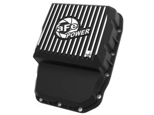 aFe Transmission Pan (Black w/ Machined Fins) 13-19 Dodge Diesel Trucks L6-6.7L (td) - 46-71160B