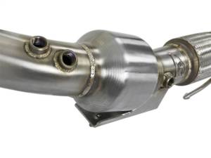 aFe - aFe Twisted Steel 3in. 304 SS Catted Series Downpipe 16-18 Ford Focus RS I4-2.3L (t) - 48-33024-HC - Image 5