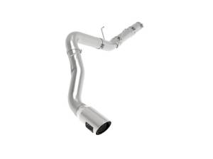 aFe ATLAS 5in DPF-Back Alum Steel Exhaust System w/Polished Tip 19-20 Ram Diesel Trucks L6-6.7L (td) - 49-02078-P