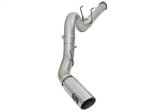 aFe ATLAS 5in DPF-Back Alum Steel Exhaust System w/Polished Tip 2017 Ford Diesel Trucks V8-6.7L (td) - 49-03090-P