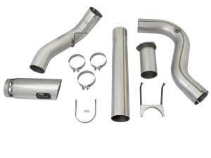 aFe - aFe ATLAS 5in DPF-Back Alum Steel Exhaust System w/Polished Tip 2017 Ford Diesel Trucks V8-6.7L (td) - 49-03090-P - Image 9