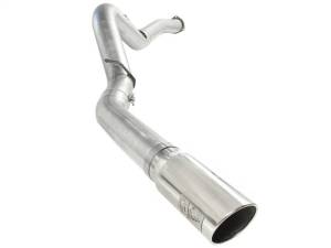 aFe ATLAS 5in DPF-Back Alum Steel Exhaust System Polished Tip GM Diesel Trucks 7.5-10 V8-6.6L td LMM - 49-04040-P