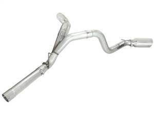 aFe - aFe MACHForce XP Exhaust Aluminized Dual Split DPF Back 11-15 GM Diesel Truck V8-6.6L (td) (pol tip) - 49-04043-P - Image 5