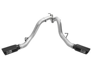 aFe - aFe Atlas Exhaust 4in Dual DPF-Back Al Steel w/ Black Tips 16-17 GM Diesel Truck V8-6.6L (td) LML - 49-04080-B - Image 4