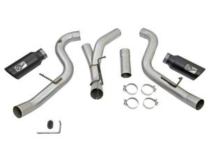 aFe - aFe Atlas Exhaust 4in Dual DPF-Back Al Steel w/ Black Tips 16-17 GM Diesel Truck V8-6.6L (td) LML - 49-04080-B - Image 7