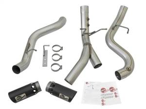 aFe - aFe ATLAS 4in DPF-Back Alum Steel Exhaust System w/Dual Exit Black Tip 2017 GM Duramax 6.6L (td) - 49-04086-B - Image 4