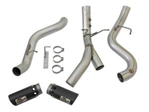 aFe - aFe ATLAS 4in DPF-Back Alum Steel Exhaust System w/Dual Exit Black Tip 2017 GM Duramax 6.6L (td) - 49-04086-B - Image 7