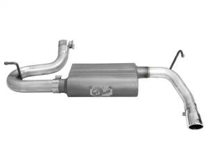 aFe - aFe Scorpion 2-1/2in Alum Steel Axle-Back Exhaust w/Polished Tip 07-18 Jeep Wrangler JK V6-3.6/3.8L - 49-08047-P - Image 2