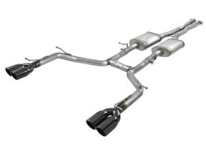 aFe MACH Force-Xp 2-1/2in 304 SS Cat-Back Exhaust 15-21 Dodge Challenger V6-3.6L - Quad Black Tip - 49-32067-B