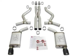 aFe - aFe MACHForce XP 3in 304 SS Cat-Back Exhausts w/ Black Tips 15-17 Ford Mustang GT V8-5.0L/V6-3.7L - 49-33072-1B - Image 3