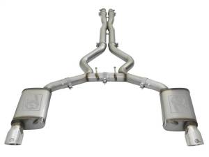 aFe - aFe MACHForce XP 3in 304 SS Cat-Back Exhausts w/ Polished Tips 15-17 Ford Mustang GT V8-5.0L/V6-3.7L - 49-33072-1P - Image 2