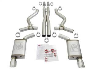 aFe - aFe MACHForce XP 3in 304 SS Cat-Back Exhausts w/ Polished Tips 15-17 Ford Mustang GT V8-5.0L/V6-3.7L - 49-33072-1P - Image 3