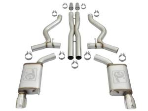 aFe - aFe MACHForce XP 3in 304 SS Cat-Back Exhausts w/ Polished Tips 15-17 Ford Mustang GT V8-5.0L/V6-3.7L - 49-33072-1P - Image 7