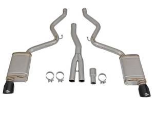 aFe - aFe MACHForce XP Exhausts Cat-Back SS-304 EXH w/ Black Tips 15-16 Ford Mustang EcoBoost 2.3L (t) - 49-33084-B - Image 8