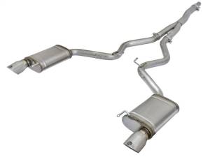 aFe MACHForce XP Exhausts Cat-Back SS-304 EXH w/ Polished Tips 15-16 Ford Mustang EcoBoost 2.3L (t) - 49-33084-P