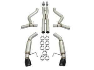 aFe - aFe MACHForce XP 3in 304 SS Sport Tone Cat-Back w/ Black Tips 15-17 Ford Mustang V6-3.7L/V8-5.0L - 49-33088-B - Image 7