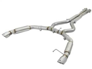 aFe MACHForce XP 3in Aggressive Toned Cat-Back Exhausts w/ Polished Tips 15-17 Ford Mustang V6/V8 - 49-33088-P