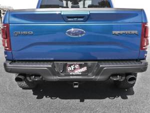 aFe - aFe MACH Force-Xp 3in to 3-1/2in 304 SS Cat-Back Exhaust w/Black Tip 17-18 Ford F-150 Raptor V6 3.5L - 49-33094-B - Image 4