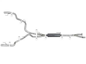 aFe - aFe MACH Force-XP Cat-Back Exhaust w/ Dual Hi-Tuck Pol Tips 17-18 Ford F-150 Raptor V6-3.5L - 49-33095-P - Image 3