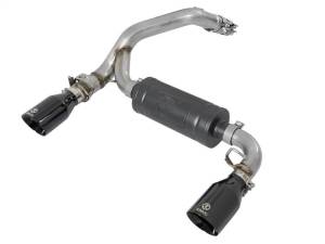 aFe Takeda 3in 304 SS Axle-Back Exhaust System w/ Black Tip 16-18 Ford Focus RS 2.3L (t) - 49-33104-B