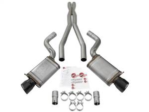 aFe - aFe Mach Force-Xp 3in CB Stainless Steel Dual Exhaust System w/ Black Tips 09-15 Cadillac CTS-V - 49-34063-B - Image 2