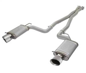 aFe Mach Force-Xp 3in CB Stainless Steel Dual Exhaust System w/Polished Tips 09-15 Cadillac CTS-V - 49-34063-P