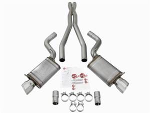 aFe - aFe Mach Force-Xp 3in CB Stainless Steel Dual Exhaust System w/Polished Tips 09-15 Cadillac CTS-V - 49-34063-P - Image 2